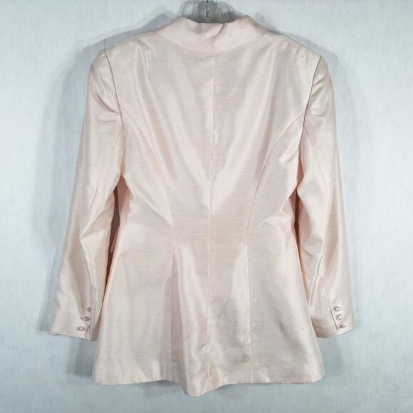 Cache Size 8 Blazer Set Coat and Cami VTG Light Pink Shiny Lined Buttons 595 - Picture 2 of 13